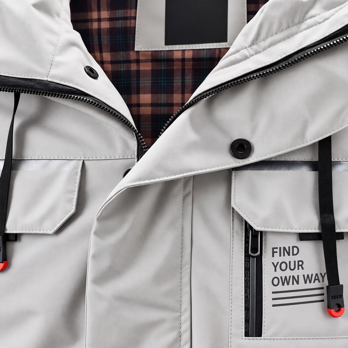 Men's Hooded Parka Jacket with Multi Pocket Design, Regular Fit