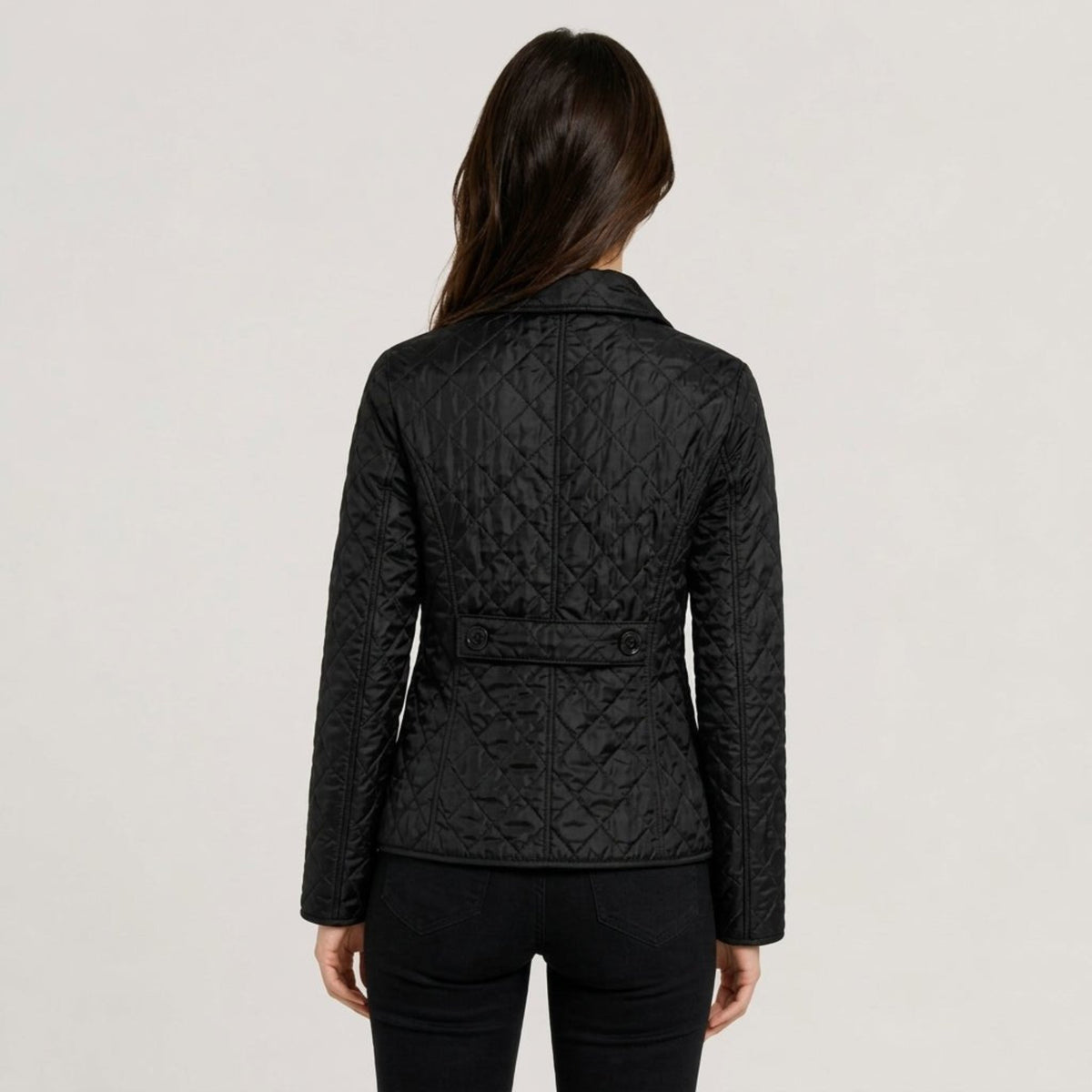 Women's Quilted Jacket with Collar, Button Front, Regular Fit