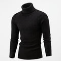 Men's Cable Knit Roll Neck Jumper, Slim Fit with Ribbed Cuffs