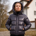 Women's Hooded Quilted Puffer Jacket, Regular Fit, Zip Closure